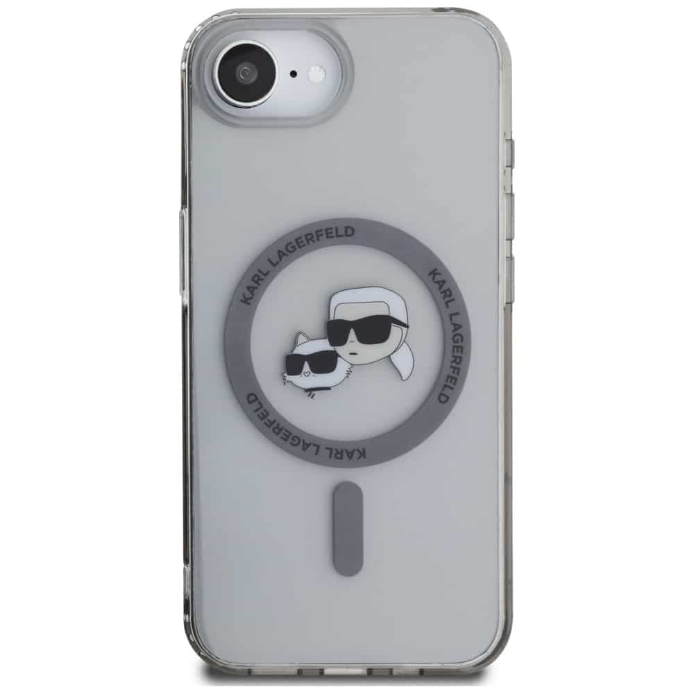 Karl Lagerfeld IML Metal Karl & Choupette Heads MagSafe - θήκη για Apple iPhone 16e - Μαύρο 3