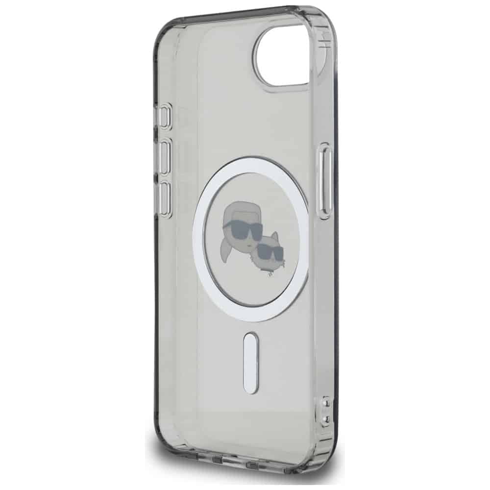 Karl Lagerfeld IML Metal Karl & Choupette Heads MagSafe - θήκη για Apple iPhone 16e - Μαύρο 7