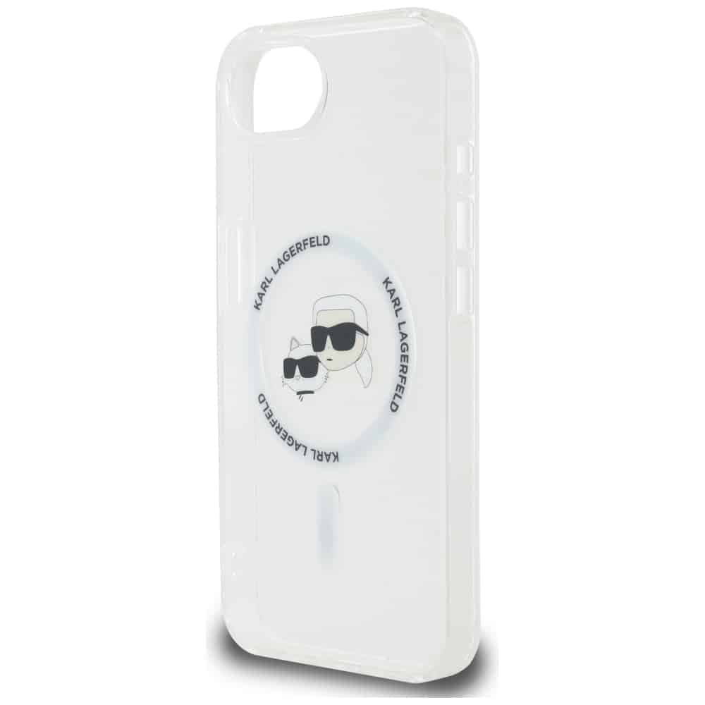 Karl Lagerfeld IML Metal Karl & Choupette Heads MagSafe - θήκη για Apple iPhone 16e - Λευκό 6