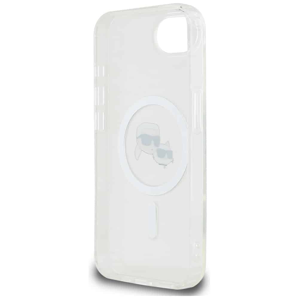 Karl Lagerfeld IML Metal Karl & Choupette Heads MagSafe - θήκη για Apple iPhone 16e - Λευκό 7