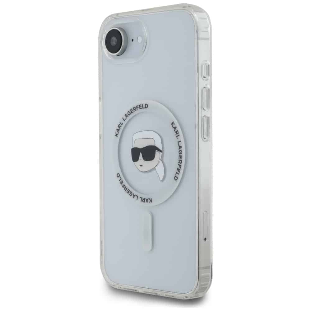 Karl Lagerfeld IML Metal Karl Head MagSafe - θήκη για Apple iPhone 16e - Λευκό 2