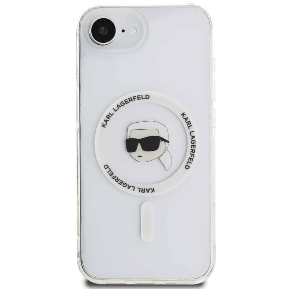 Karl Lagerfeld IML Metal Karl Head MagSafe - θήκη για Apple iPhone 16e - Λευκό 3