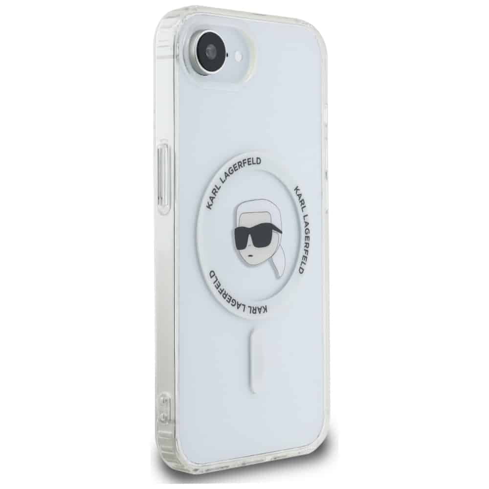 Karl Lagerfeld IML Metal Karl Head MagSafe - θήκη για Apple iPhone 16e - Λευκό 4