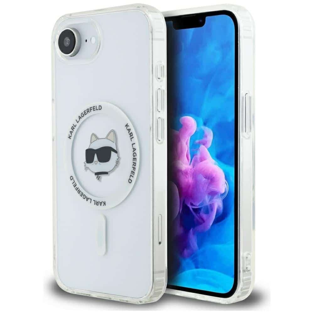 Karl Lagerfeld IML Metal Choupette Head MagSafe - θήκη για Apple iPhone 16e - Λευκό