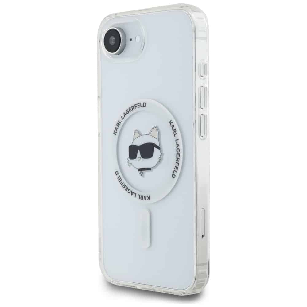 Karl Lagerfeld IML Metal Choupette Head MagSafe - θήκη για Apple iPhone 16e - Λευκό 2