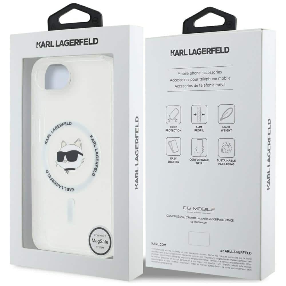 Karl Lagerfeld IML Metal Choupette Head MagSafe - θήκη για Apple iPhone 16e - Λευκό 8