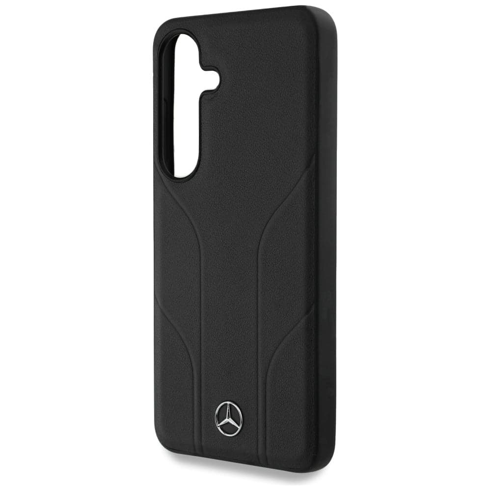 Mercedes Leather Debossed Lines - θήκη για Samsung Galaxy S25 - Μαύρο 6