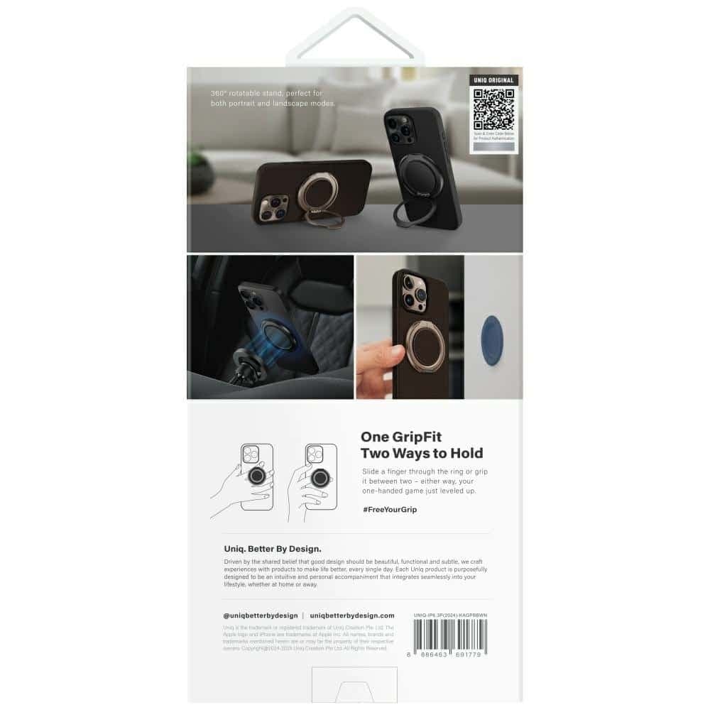 UNIQ Keva Air Magclick Charging GripFit - θήκη για Apple iPhone 16 Pro - Καφέ 7