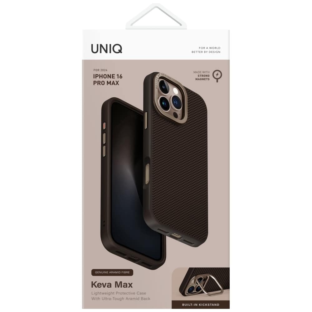 UNIQ Keva Max Magclick Charging - θήκη για Apple iPhone 16 Pro Max - Καφέ 8