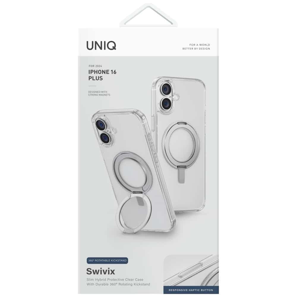 UNIQ Swivix 360 Rotating Kickstand - θήκη για Apple iPhone 16 Plus - Διάφανο 2