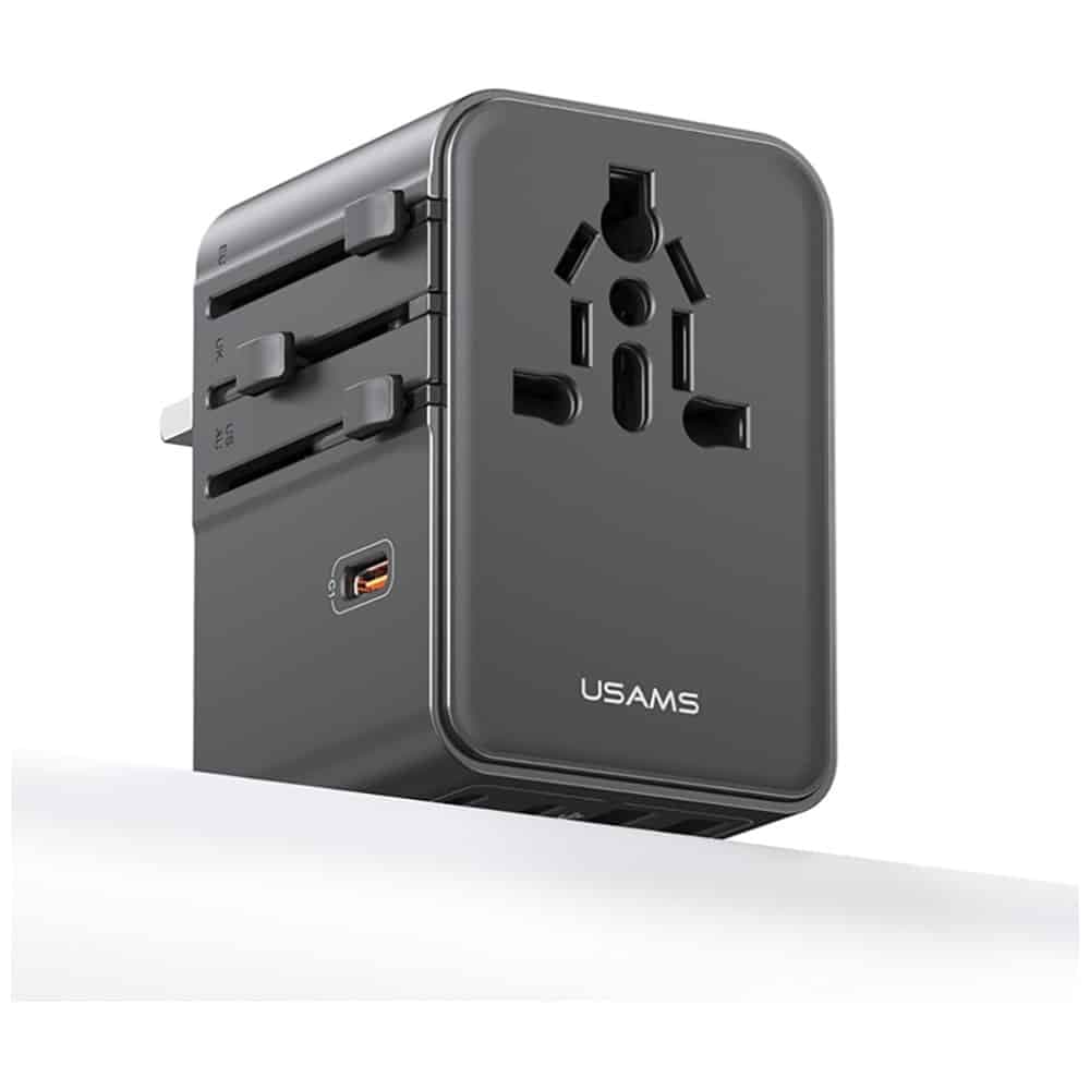 Φορτιστής Ταξιδιού Adapter USAMS CC310 3xUSB-C 70W 4in1 US/AU/EU/UK μαύρο 3