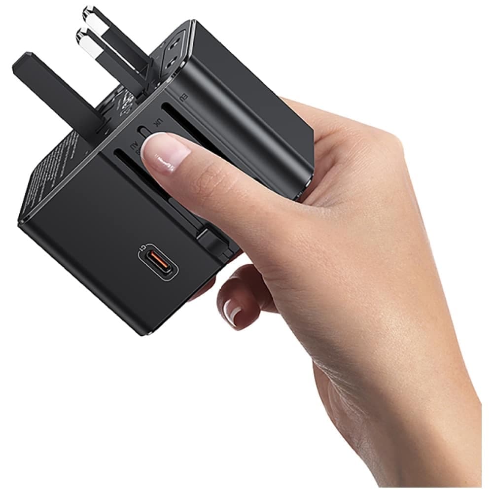 Φορτιστής Ταξιδιού Adapter USAMS CC310 3xUSB-C 70W 4in1 US/AU/EU/UK μαύρο 6