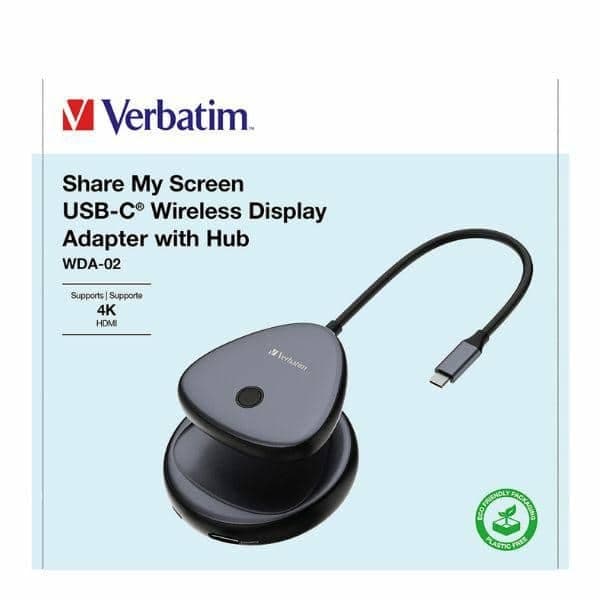 Verbatim Wireless 4K USB-C Display Transmitter Share My Screen μαύρο 32147 5