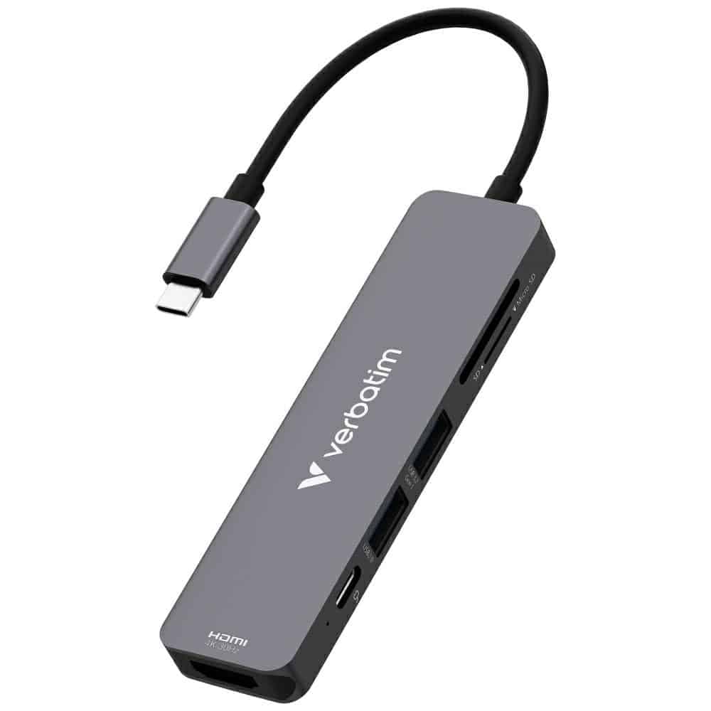 Hub Verbatim USB-C/HDMI/USB-A 3.2/USB-A 2.0/SD/microSD αλουμινίου 32156
