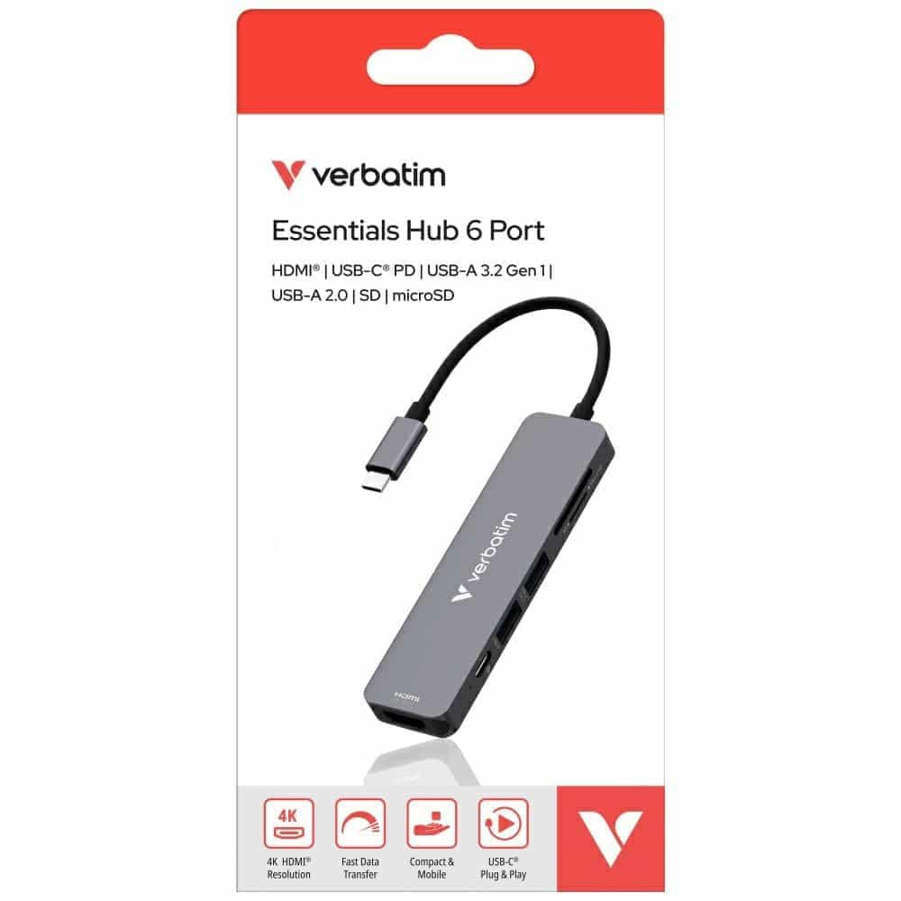 Hub Verbatim USB-C/HDMI/USB-A 3.2/USB-A 2.0/SD/microSD αλουμινίου 32156 11