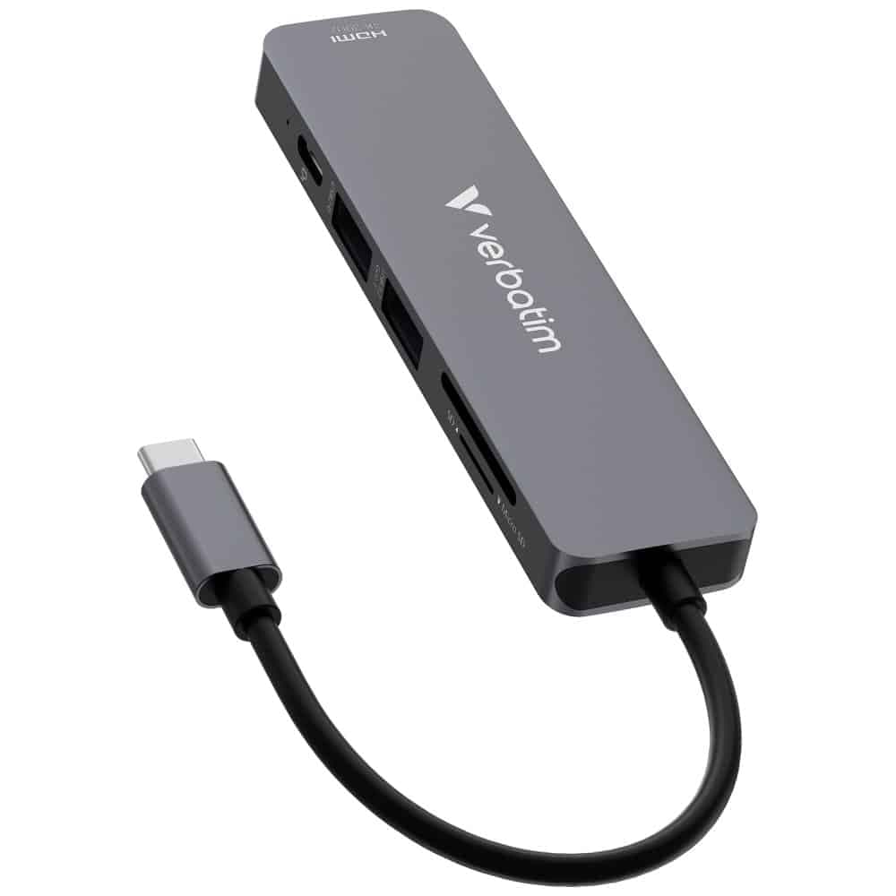 Hub Verbatim USB-C/HDMI/USB-A 3.2/USB-A 2.0/SD/microSD αλουμινίου 32156 2