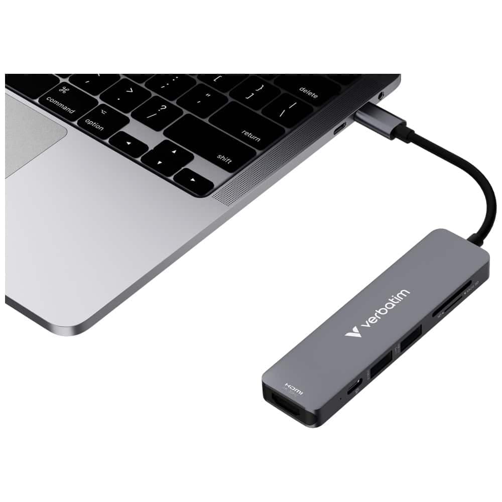 Hub Verbatim USB-C/HDMI/USB-A 3.2/USB-A 2.0/SD/microSD αλουμινίου 32156 7