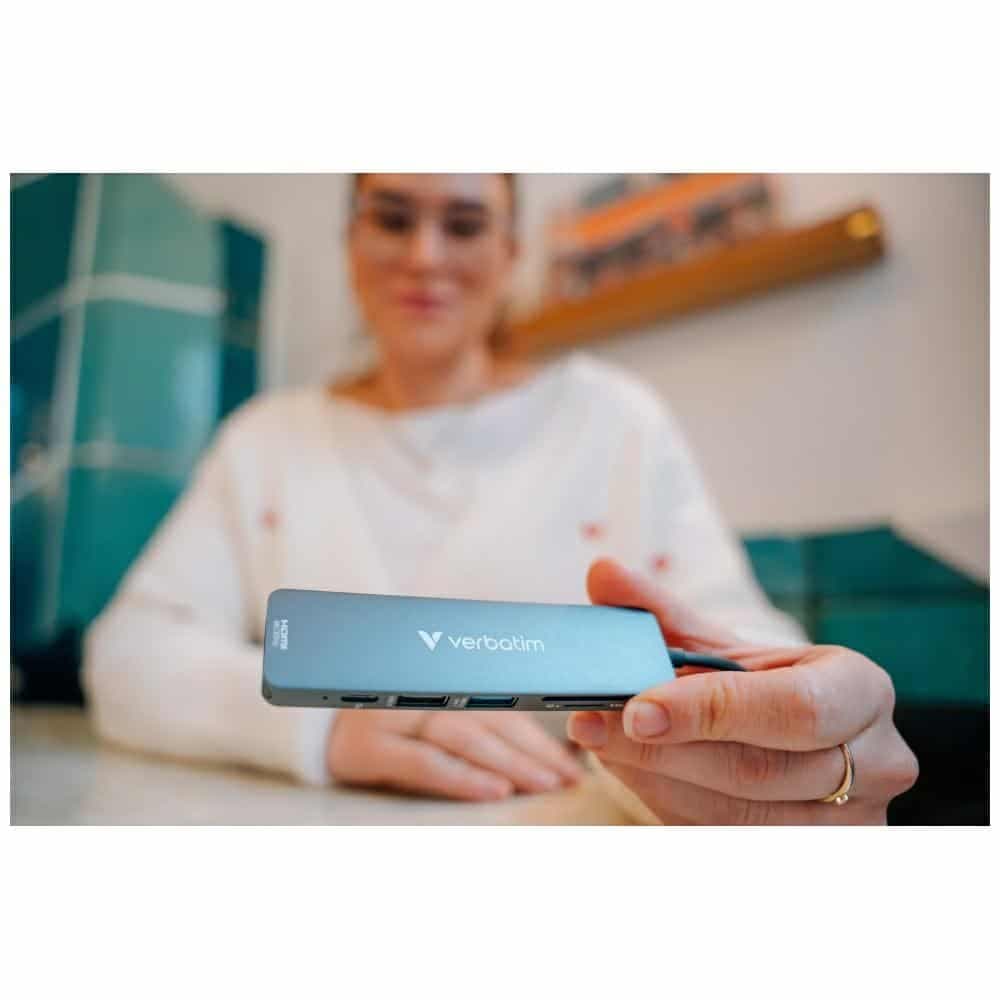 Hub Verbatim USB-C/HDMI/USB-A 3.2/USB-A 2.0/SD/microSD αλουμινίου 32156 9
