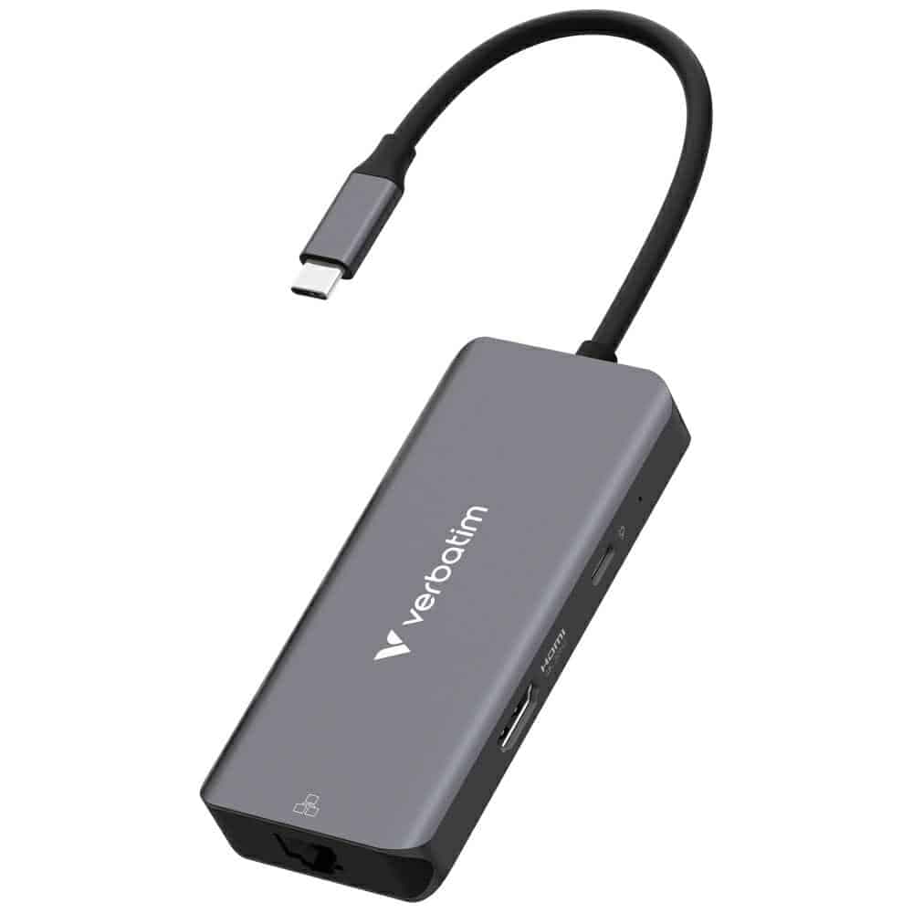 Hub Verbatim USB-C/HDMI/3xUSB-A 3.2/RJ45 αλουμινίου 32157