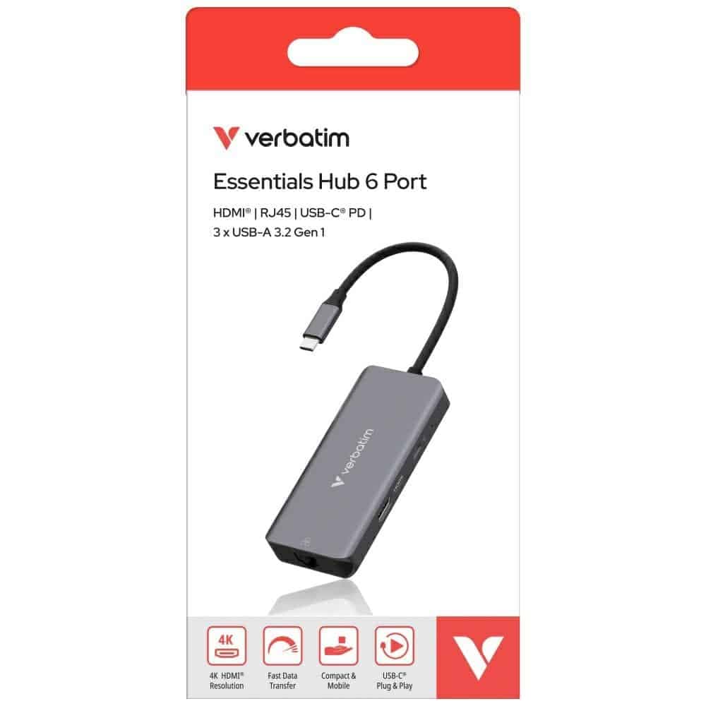 Hub Verbatim USB-C/HDMI/3xUSB-A 3.2/RJ45 αλουμινίου 32157 13