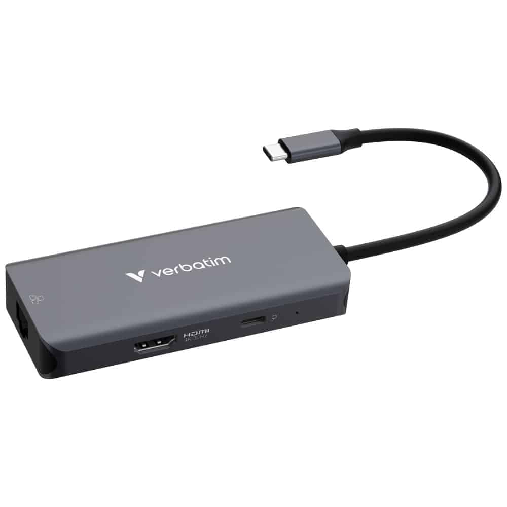 Hub Verbatim USB-C/HDMI/3xUSB-A 3.2/RJ45 αλουμινίου 32157 5