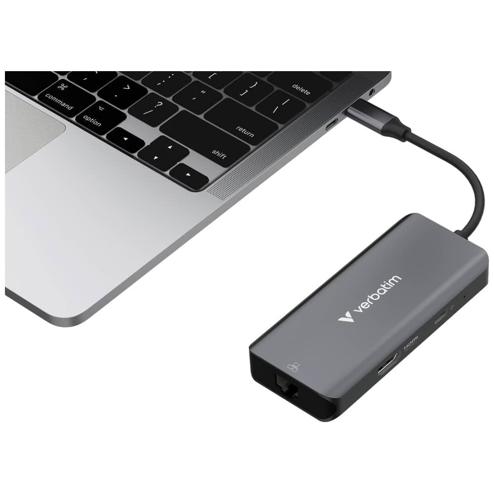 Hub Verbatim USB-C/HDMI/3xUSB-A 3.2/RJ45 αλουμινίου 32157 7