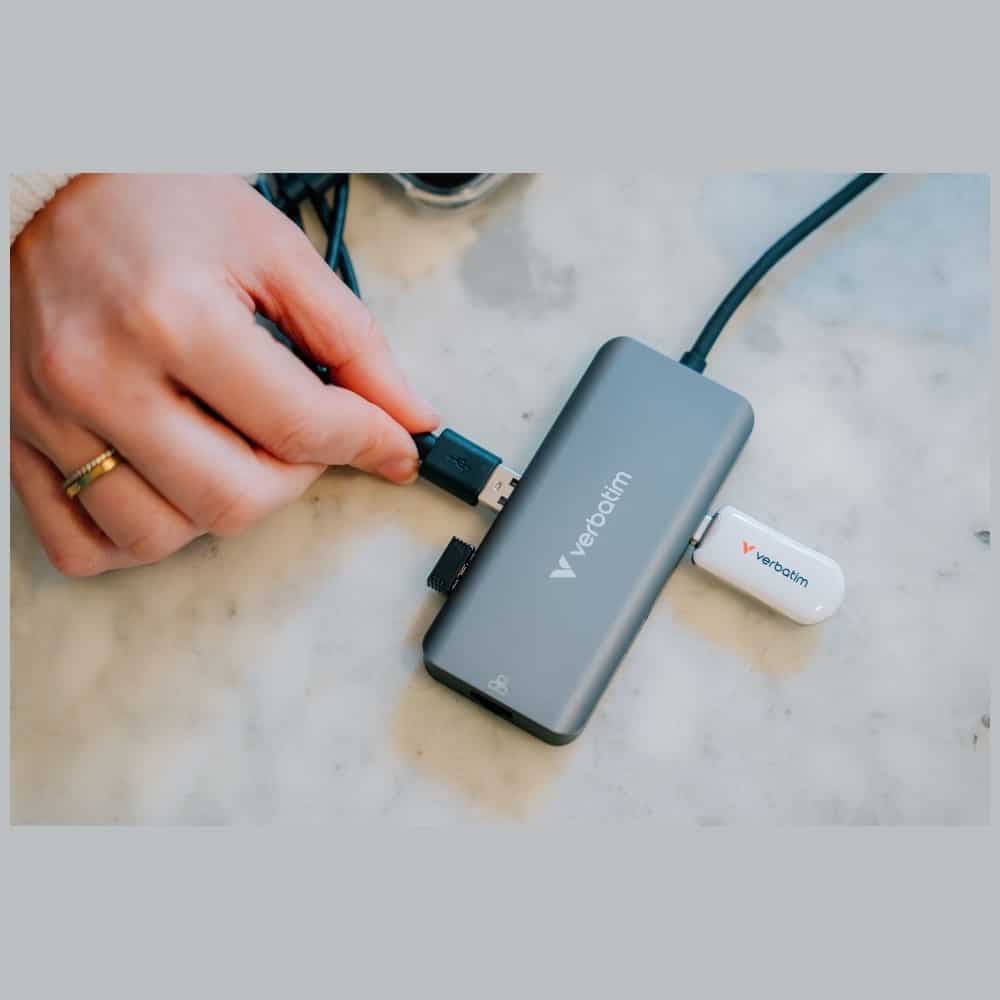 Hub Verbatim USB-C/HDMI/3xUSB-A 3.2/RJ45 αλουμινίου 32157 8