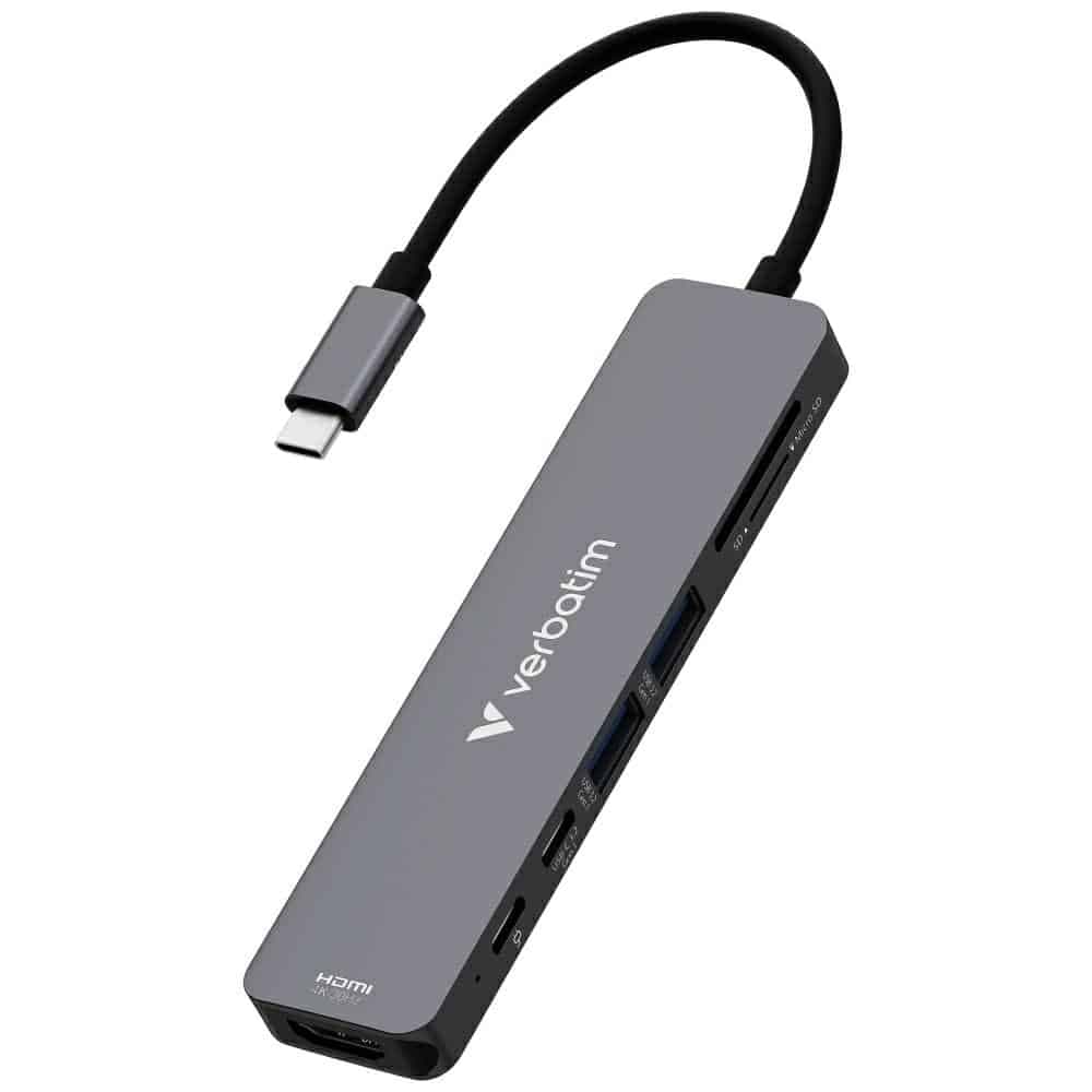 Hub Verbatim HDMI/USB-C 3.2/USB-C/2xUSB-A 3.2/SD/microSD αλουμινίου 32158