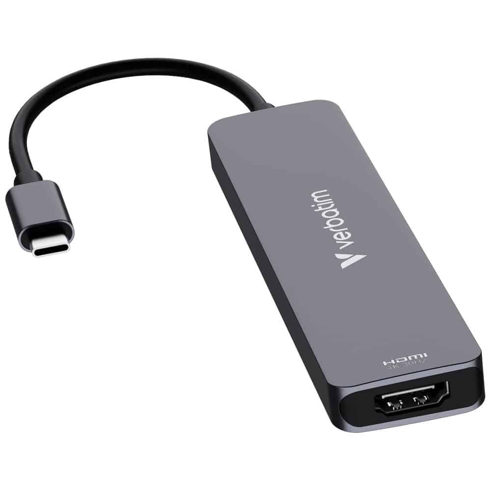 Hub Verbatim HDMI/USB-C 3.2/USB-C/2xUSB-A 3.2/SD/microSD αλουμινίου 32158 3