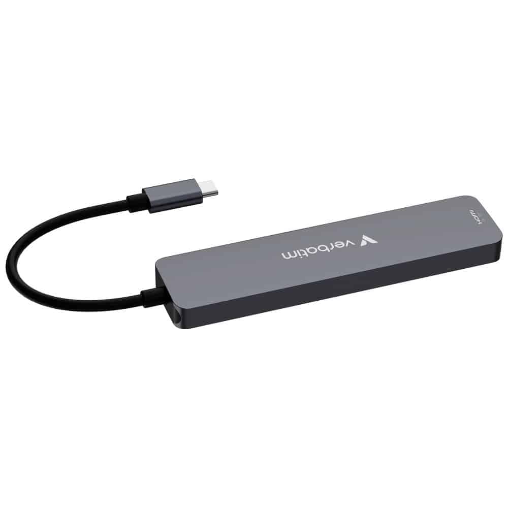 Hub Verbatim HDMI/USB-C 3.2/USB-C/2xUSB-A 3.2/SD/microSD αλουμινίου 32158 5