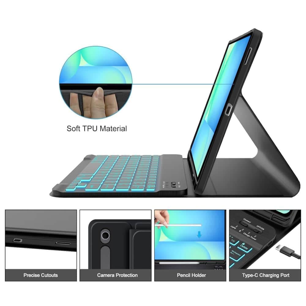Tech-Protect Sc Pen με Πληκτρολογιο Galaxy Tab S10 Fe+ Plus 13.1 X620 / X626b Μαυρο 4