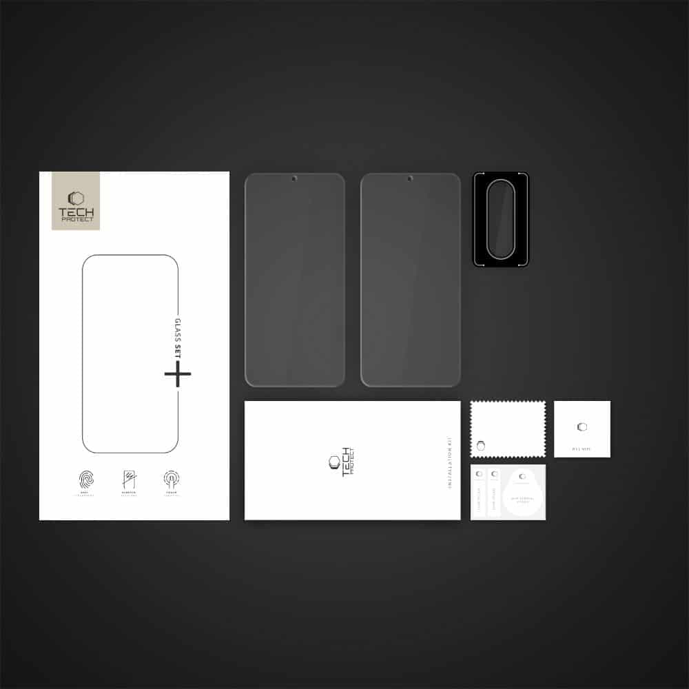 Σετ Γυαλιου Tempered Glass Tech-Protect+ 3 Τεμαχιων Για Galaxy A36 / A56 5g Διαφανες 5