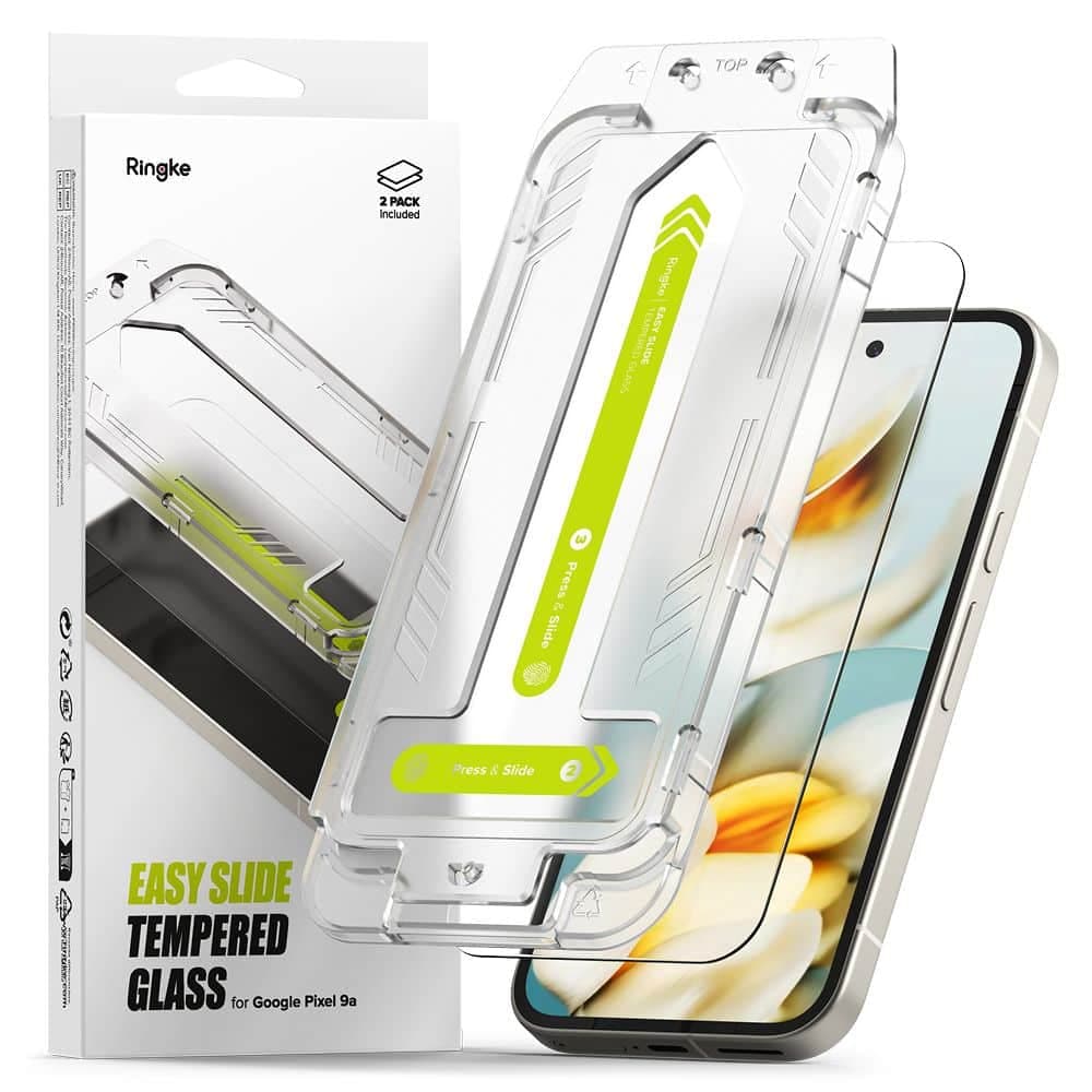 Ringke Easy Slide 2-Pack Απο Σκληρο Γυαλι Google Pixel 9a Διαφανες