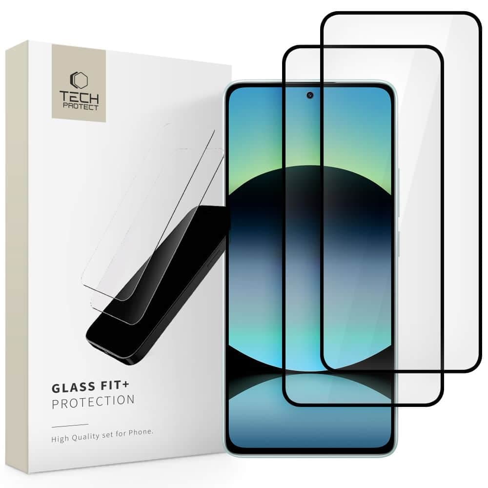 Tech-Protect Σκληρυμένο Γυαλί  Fit+ Για Xiaomi Redmi Note 14 4g / 5g / Poco M7 Pro 5g, Μαύρη