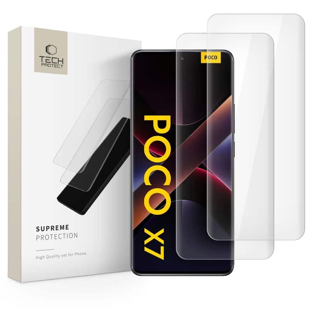 Σκληρυμένο Γυαλί Tech-Protect Uv+ 2 Τεμάχια Για Xiaomi Redmi Note 14 Pro 4g / 5g / 14 Pro+ Plus 5g / Poco X7 5g Διαφανες