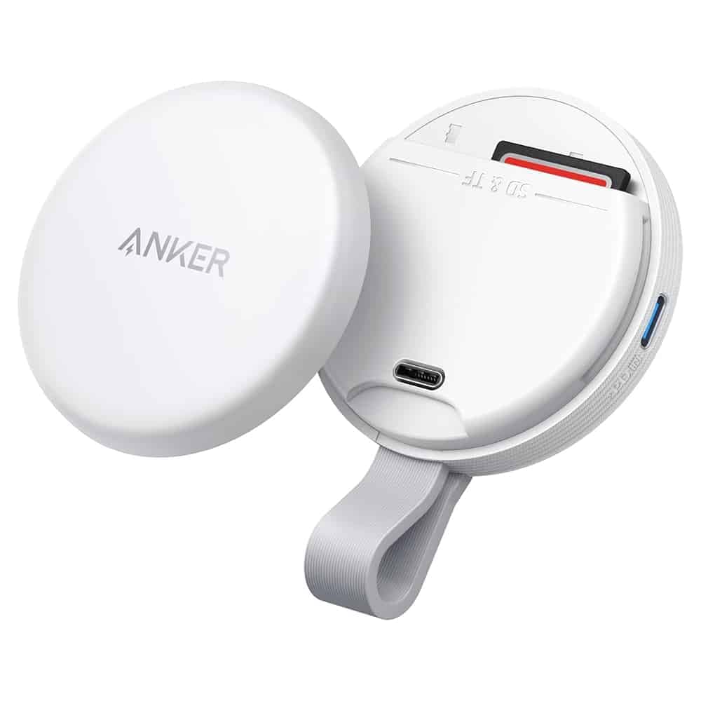 Anker - Αναγνώστης καρτών μνήμης MagGo (A83D1G21) - για Apple με προσαρμογέα USB-C, MagSafe, Μεταφορά δεδομένων 312 MB/s - Λευκό 2