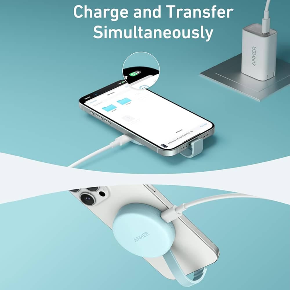 Anker - Αναγνώστης καρτών μνήμης MagGo (A83D1G21) - για Apple με προσαρμογέα USB-C, MagSafe, Μεταφορά δεδομένων 312 MB/s - Λευκό 4