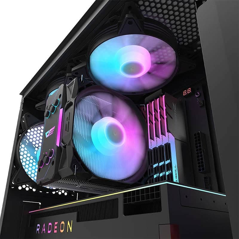 Darkflash DK352 Plus θήκη υπολογιστή (μαύρη) + 4 ανεμιστήρες RGB 6