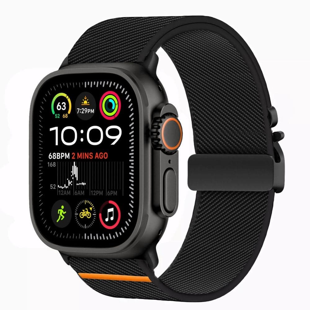 TECH-PROTECT NYLON CLASP - θήκη για Apple Watch 6 / 7 8 9 10 SE Ultra 1 2 - Μαύρο 2