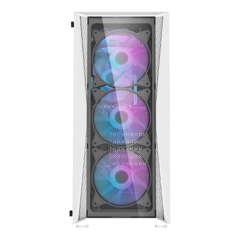 Darkflash DK352 Plus θήκη υπολογιστή (μαύρο και λευκό) + 4 ανεμιστήρες ARGB 2
