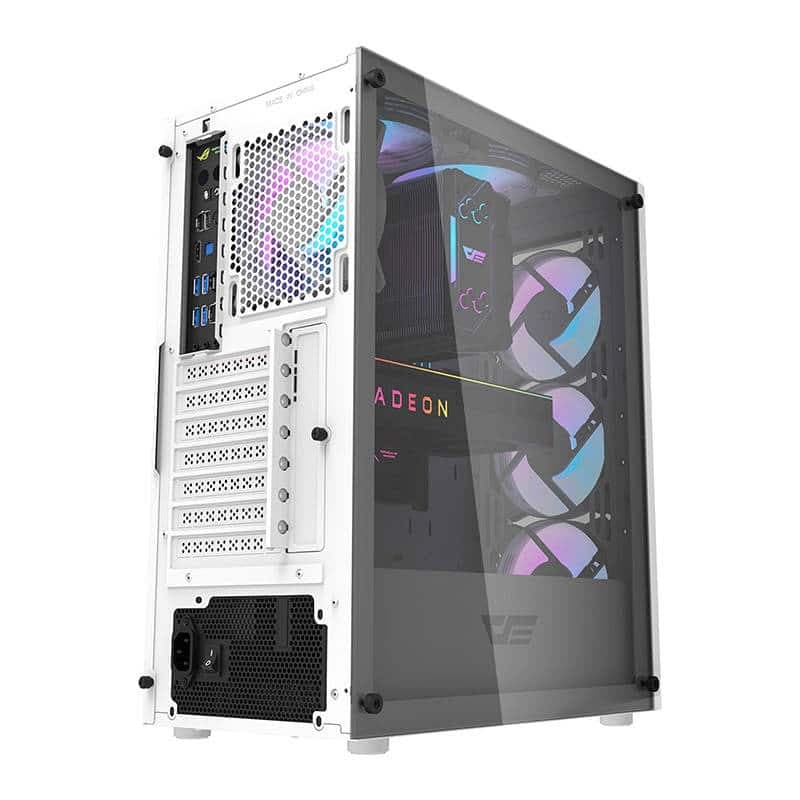 Darkflash DK352 Plus θήκη υπολογιστή (μαύρο και λευκό) + 4 ανεμιστήρες ARGB 3