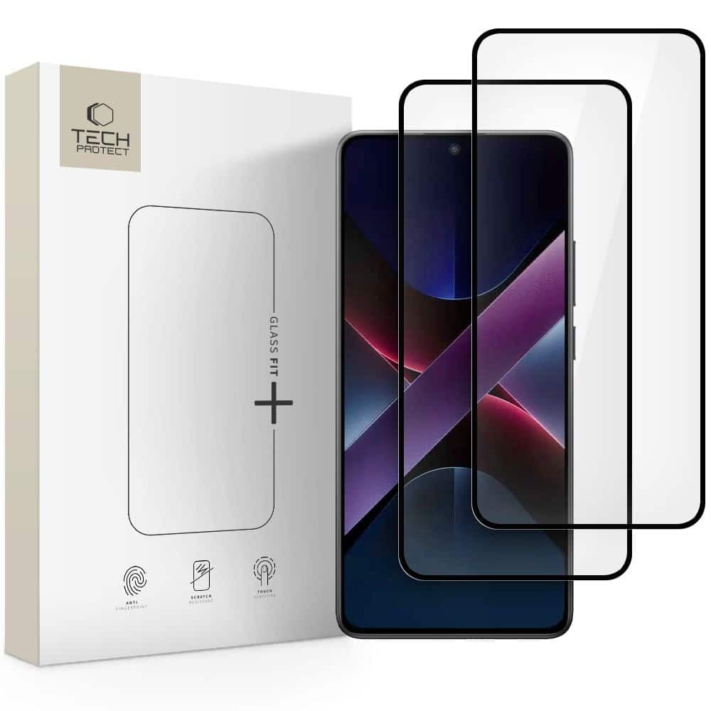 Σκληρυμένο Γυαλί Tech-Protect Glass Fit+ Συσκευασία 2 Τεμαχίων Για Xiaomi Poco X7 Pro 5g, Μαύρο