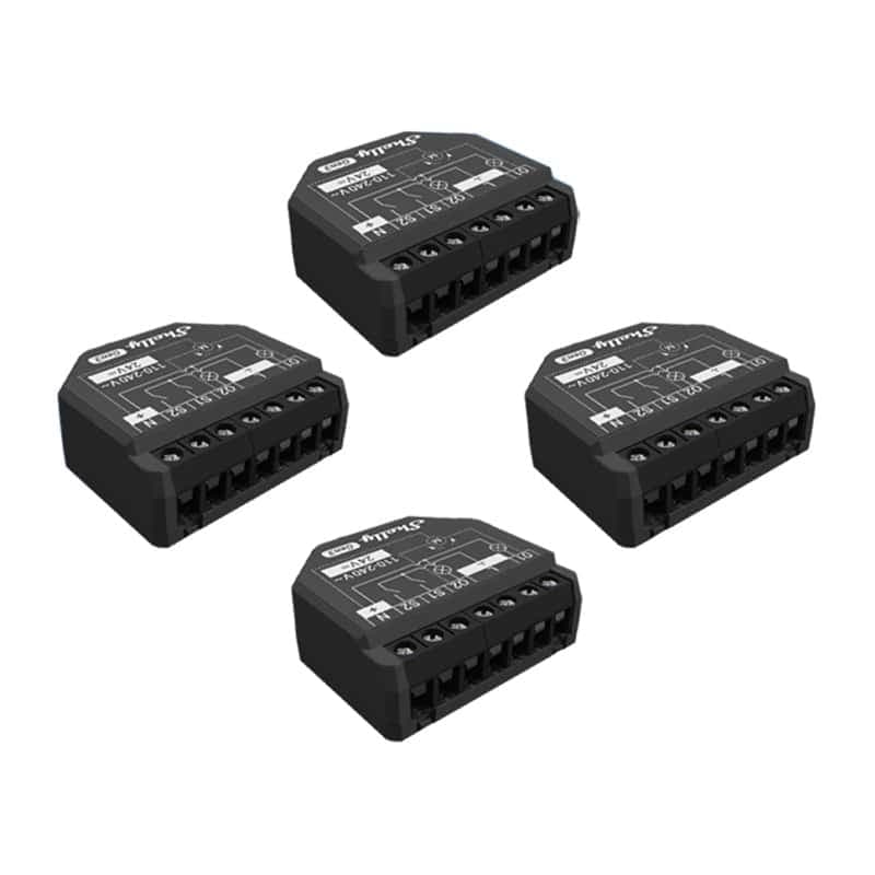 Shelly 2PM Gen3 Σετ 4 ελεγκτών WiFi/Bluetooth