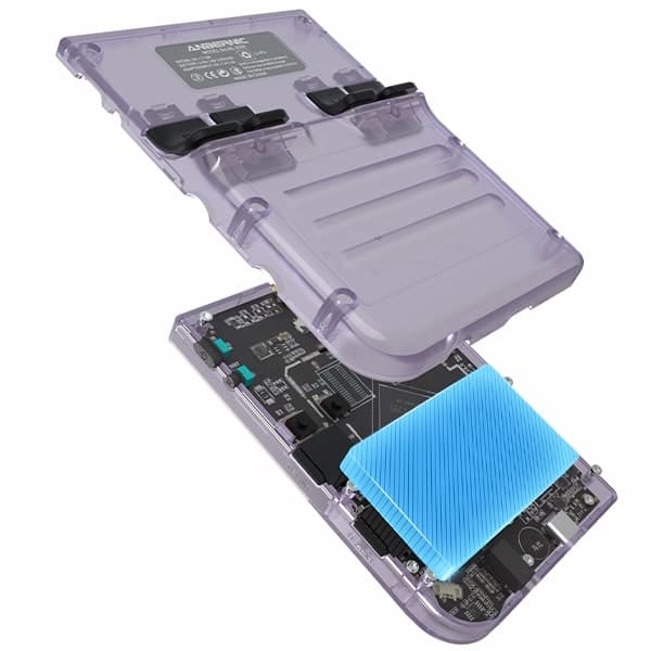 Anbernic RG35XX ημιδιαφανές μωβ Κονσόλα διπλού συστήματος (GarlicOS) 4