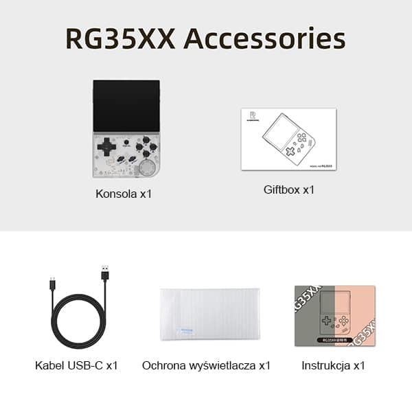 Κονσόλα Anbernic RG35XX λευκή διαφανής/διαφανής λευκή Διπλό σύστημα (GarlicOS) 6