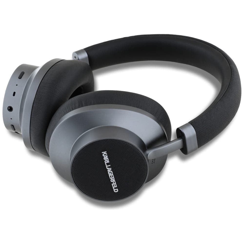 Ακουστικά Karl Lagerfeld Saffiano με επιμήκη ακουστικά Bluetooth ANC On-Ear, μαύρα 2