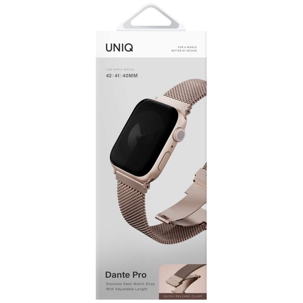 UNIQ Dante Pro - θήκη για Apple Watch 42mm (1st gen) / 41mm 40mm - Μεταλλικό ροζ 3