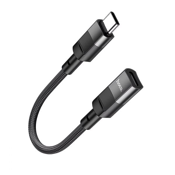 Προσαρμογέας Lightning σε USB-C Hoco U107, 0.1m, Μαύρο
