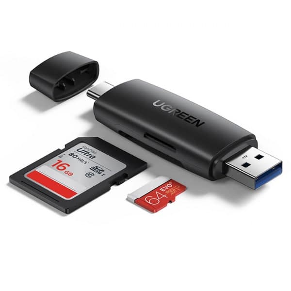 Αναγνώστης καρτών USB / USB-C Ugreen CM304, 1 x SD - 1 x microSD, Μαύρο