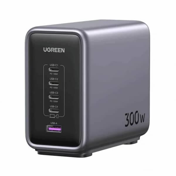 Φορτιστής γραφείου UGREEN CD333 Nexode, 300W, 5A, 1 x USB-A - 4 x USB-C, Γκρι